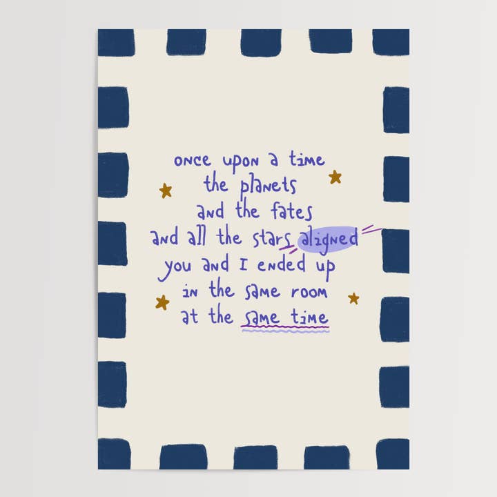 Thursday's Child - Wholesale Art Print - Once upon a time - Blue1