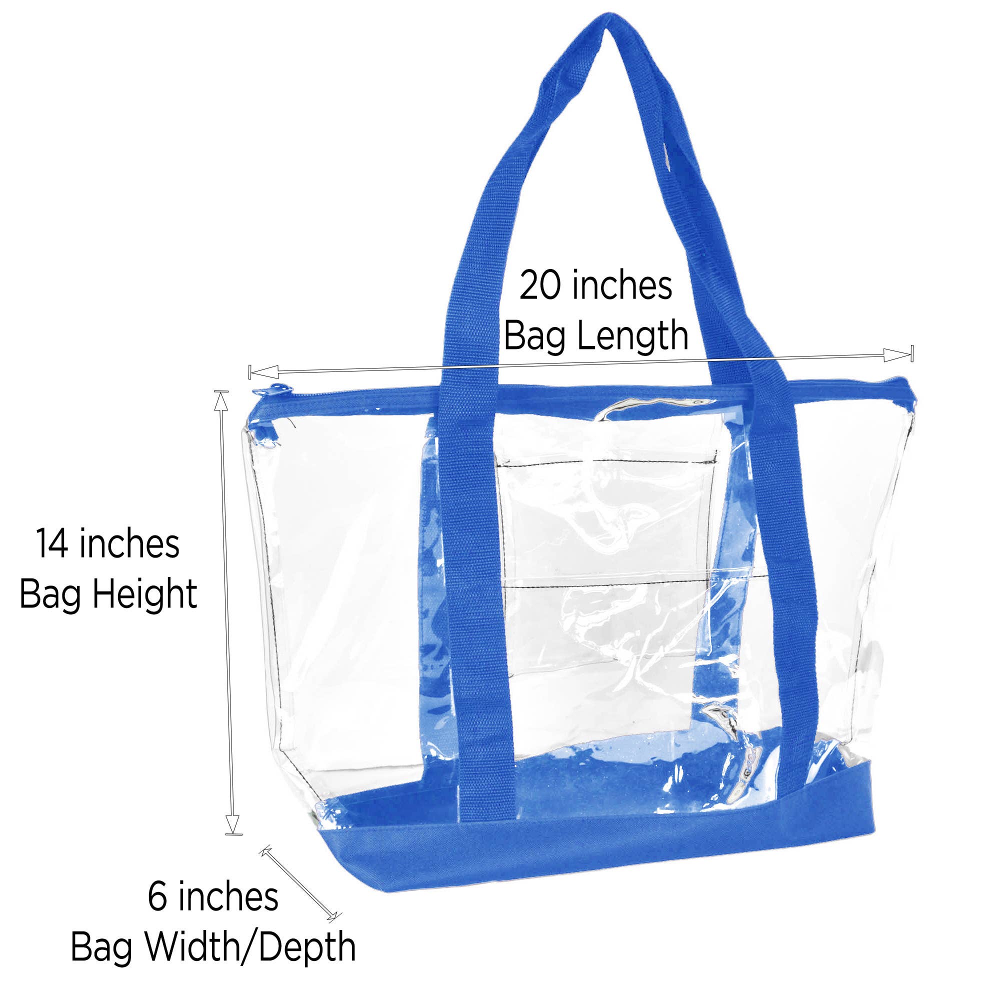 Dalix - Vente Tote bag – femme - Dalix sac transparent de sécurité à bandoulière pour travail et courses35