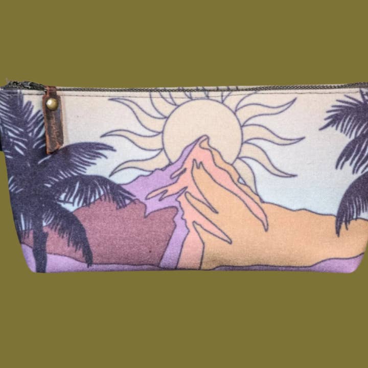 Tropicalia | Pochette ou Sac Bandoulière en Toile Imprimée à la Main pour la vente par In Blue Handmade
