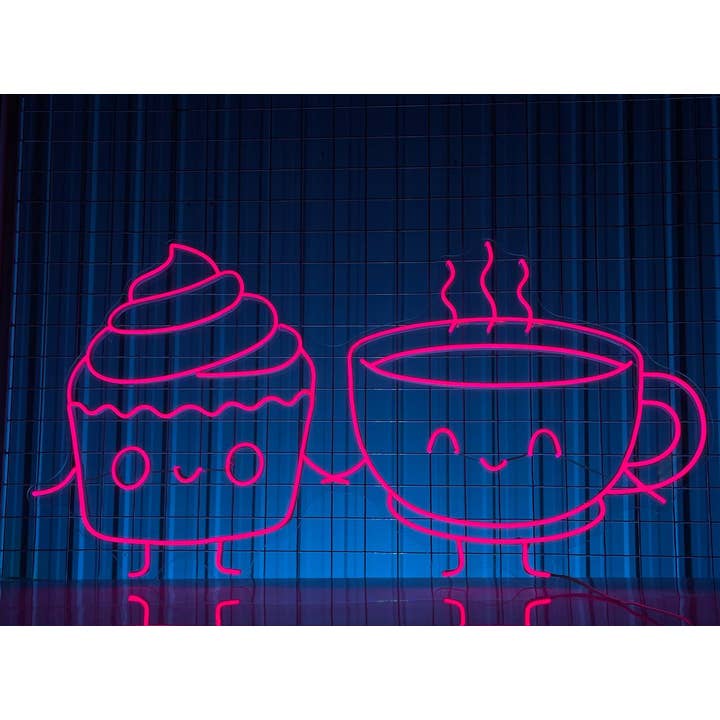 Letreros de neón para café y tarta, decoración de pared para cafeterías y pastelerías para venta al por mayor de Glow Neon
