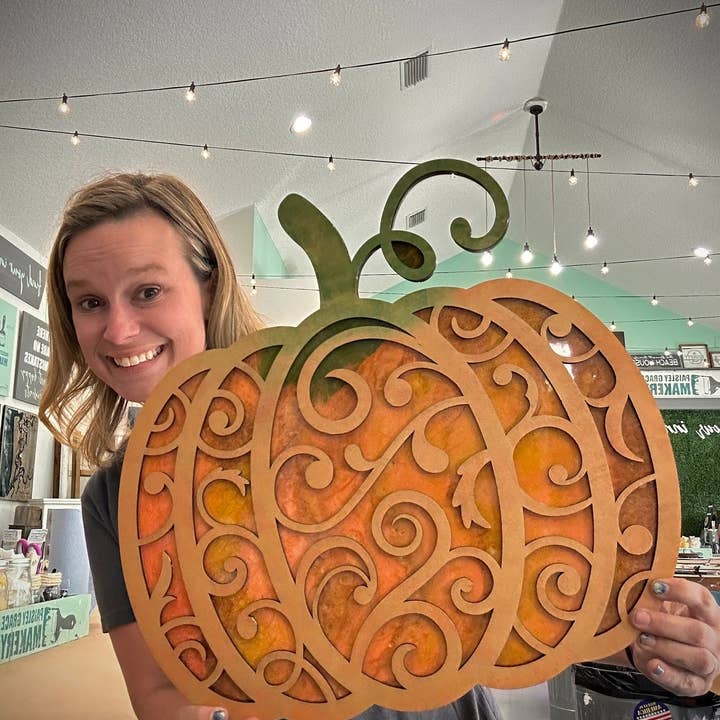 Abóbora com Camada de Rolagem 3D Oficina de Epóxi Escolha P13088 por atacado de Paisley Grace Makery