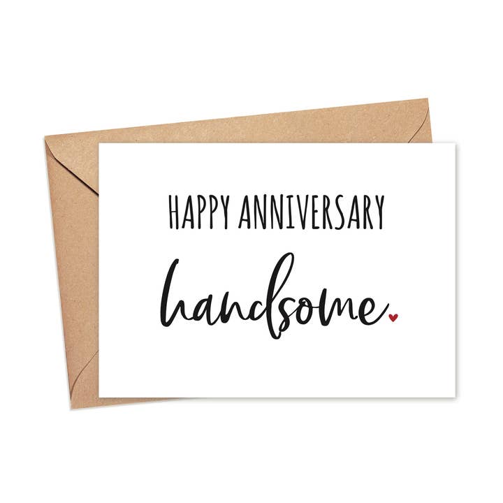 Lost In Lettering - Wholesale Anniversary Card - Happy Anniversary Handsome | A2
