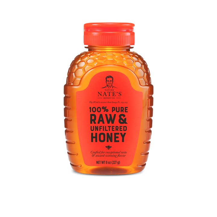 Nature Nate's Honey Co. - Wholesale Honey - Nature Nate's Raw and Unfiltered Honey, 8oz