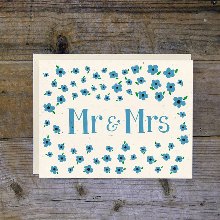 Carte de mariage Mr & Mrs pour la vente par Troy Cloth & Paper