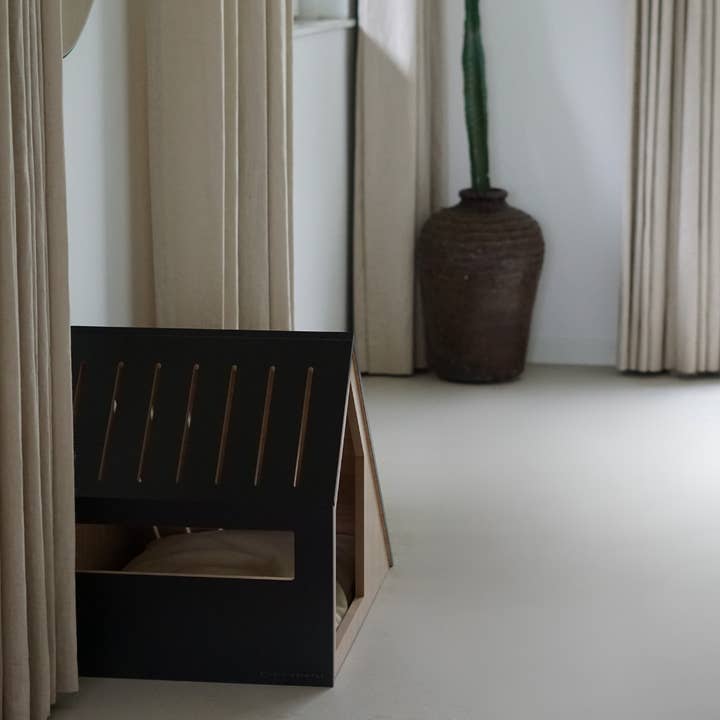 STUDIO ANIMAUX – cama - Gato e cão por atacado – Casa do gato | madeira | preto | 75 x 50 x 53 cm15