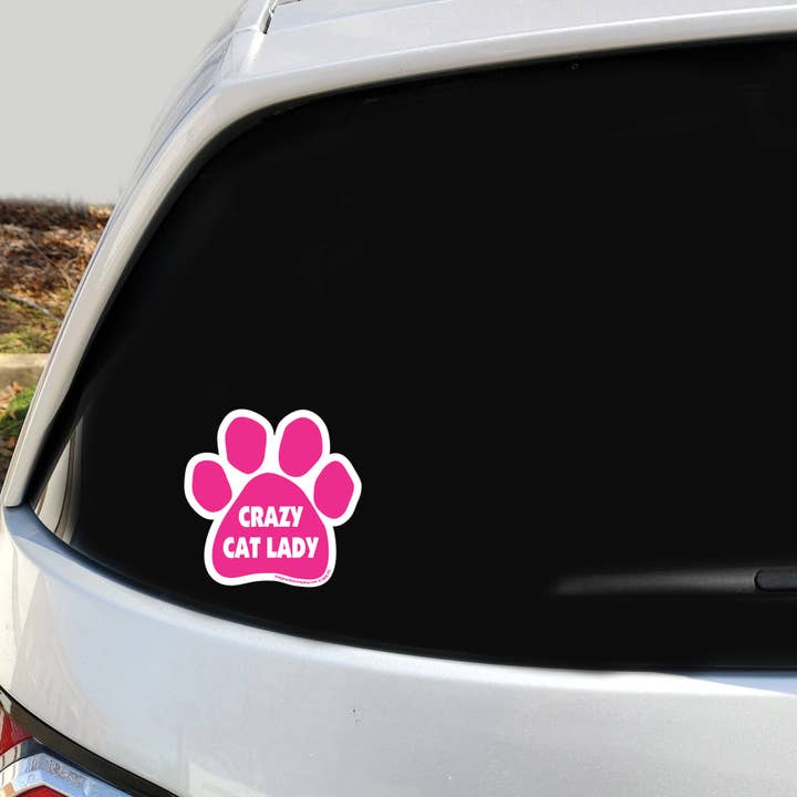 Imagine This Company - Wholesale Sticker - Crazy Cat Lady Car Window Decal