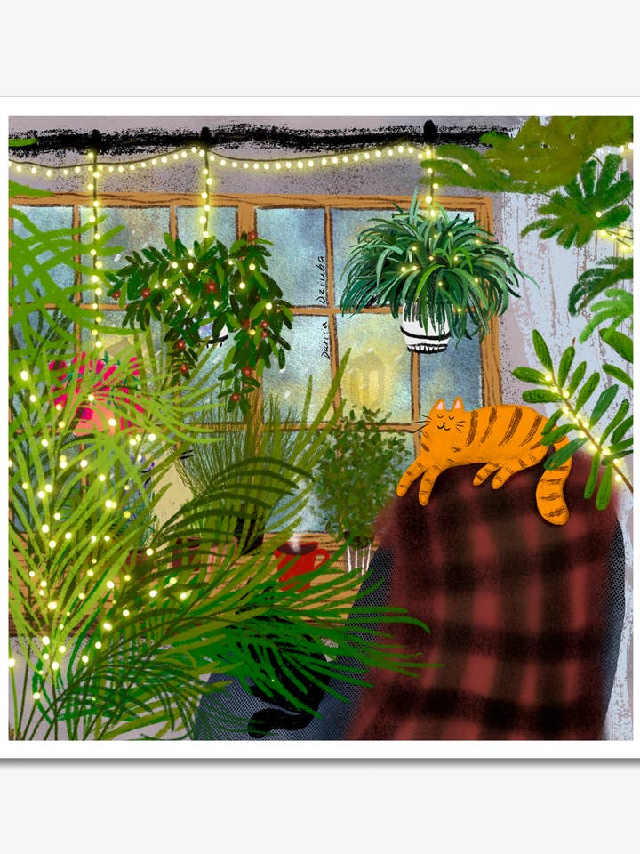 Cats Taking Cozy Naps Unframed Art Print for wholesale by Dariia Dziuba