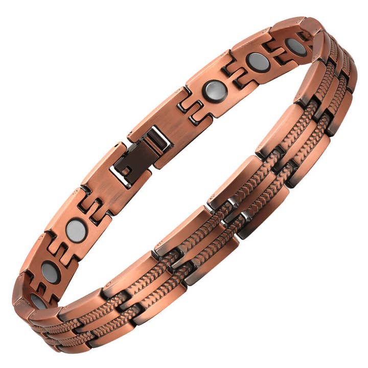 LM 01 Link Copper Magnetic Bracelet for wholesale by COPPER ARTS INC.