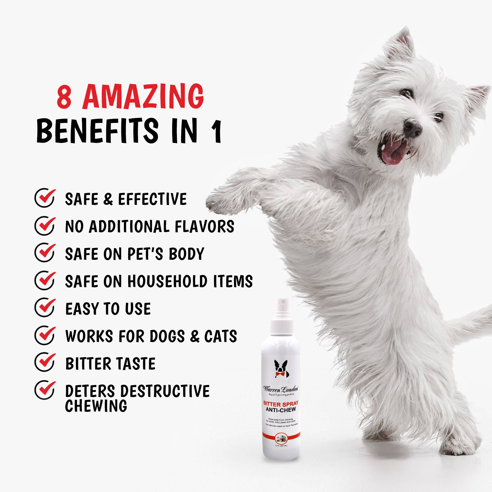Warren London Dog Products – wholesale Pet spray – Dog – Bitter Spray:  Anti-Chew - 8 oz3