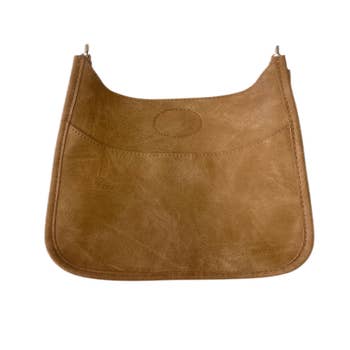Ahdorned Vegan Leather Messenger Bag With Leopard Print Strap - Camel - Her  Hide Out