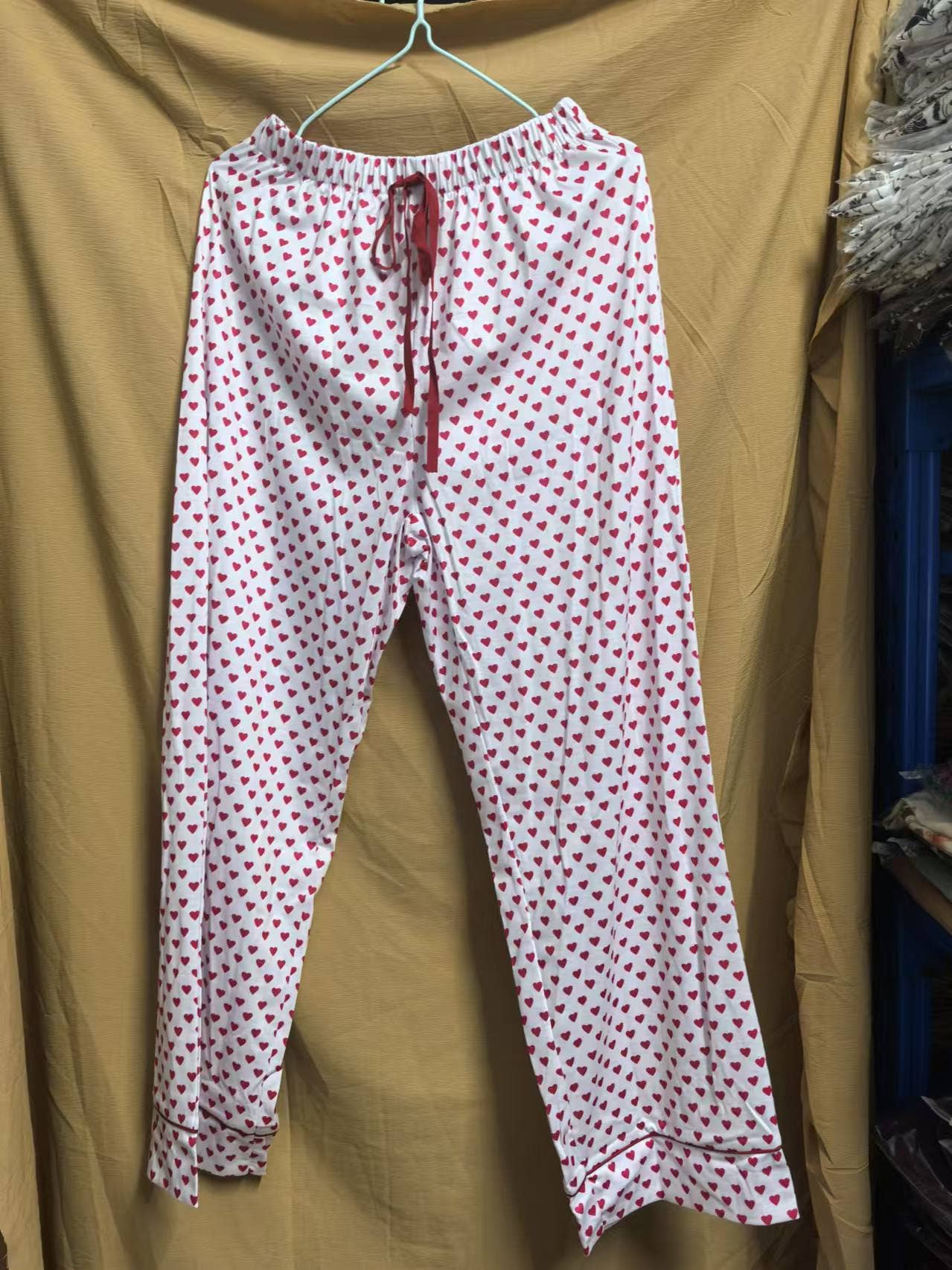 Rosa Clothing - Wholesale Sleepwear Set - Women's - Moonlite Valentine's Day red heart ribbon bow Pajamas set6