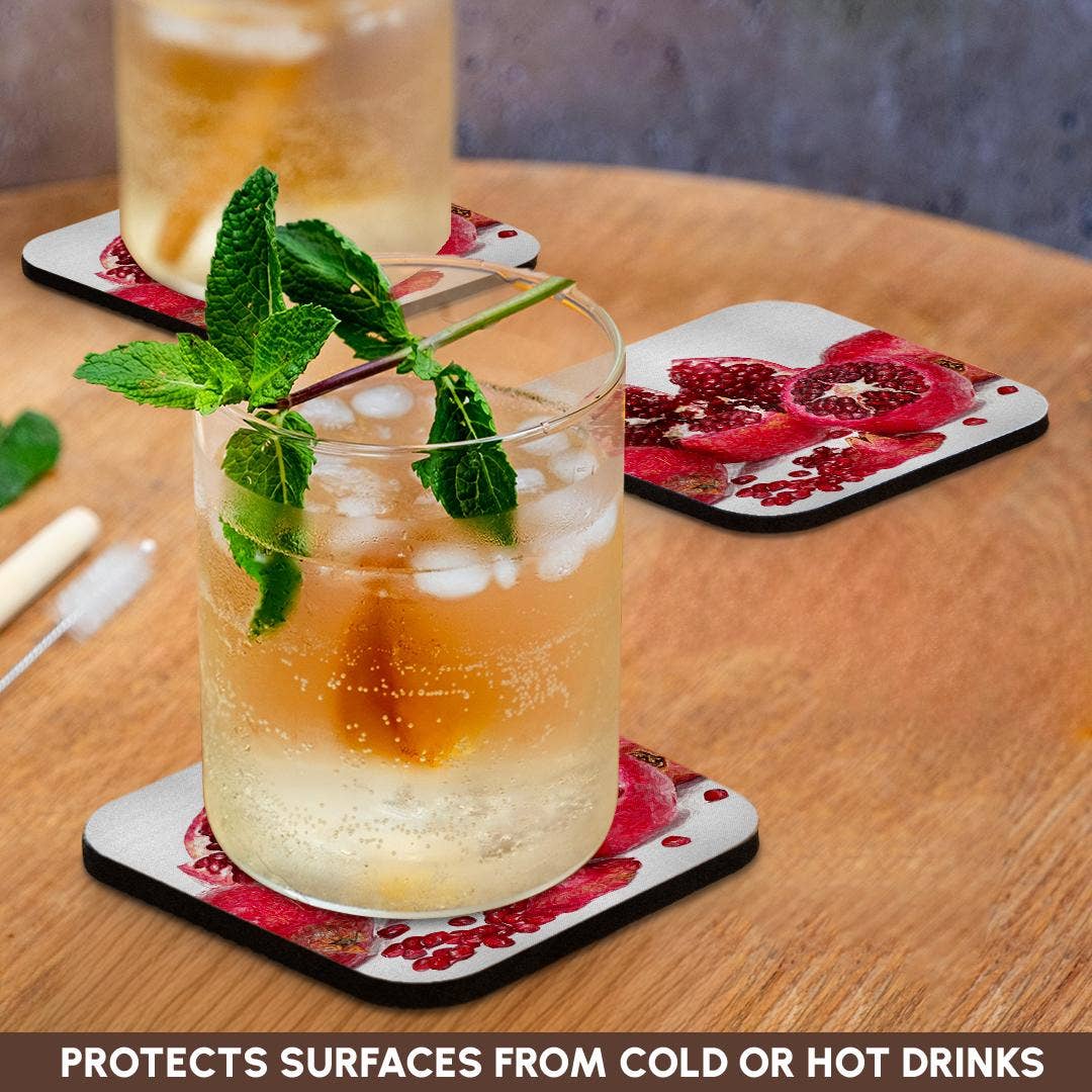 3dRose – Großhandel Untersetzer – 3dRose, Gruppe von Granatäpfeln. Rote Samen. Dekorative digitale Malerei, Untersetzer9