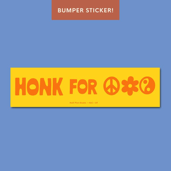 Buzine por Paz, Amor e Equilíbrio Autocolante de Para-choques por atacado de Half Pint Studio