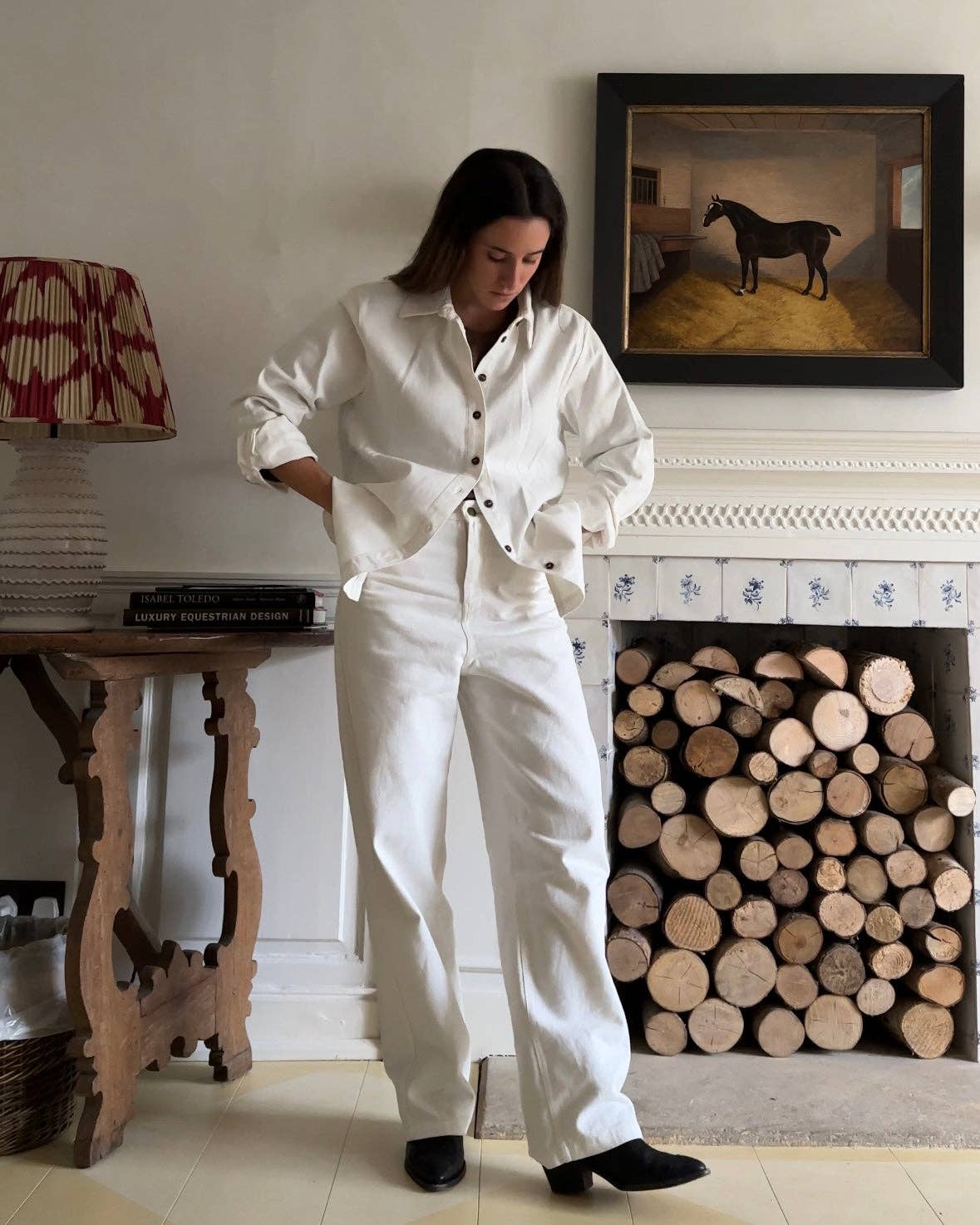 White Bianca Denim Shirt for wholesale on Faire0