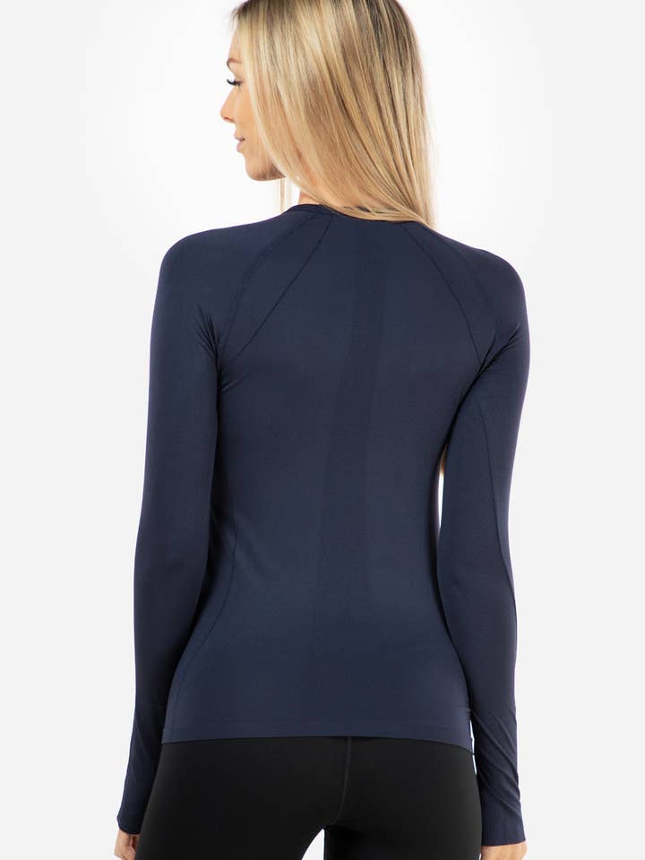 Tone langærmet seamless træningsbluse for engroshandel hos Famme