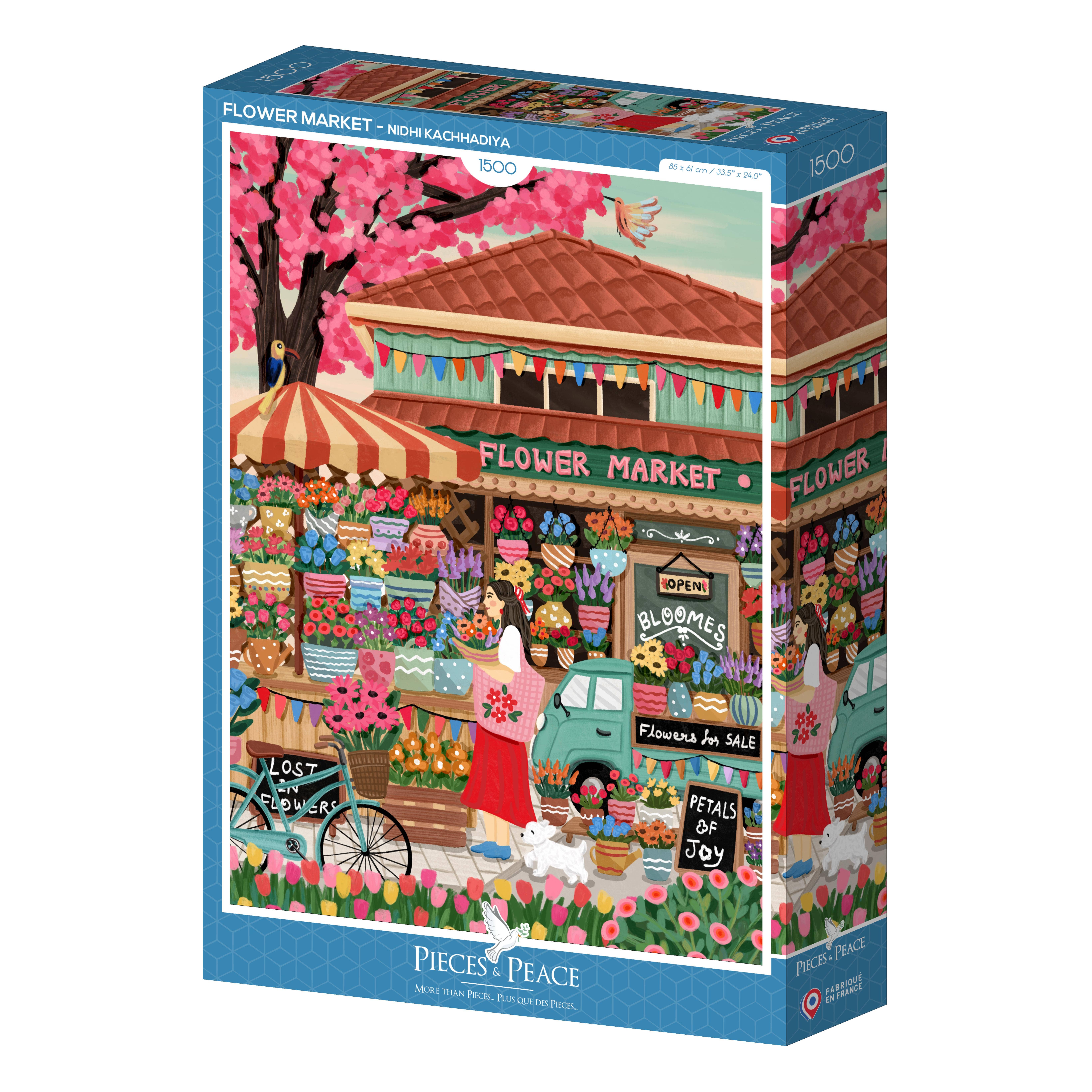 Pieces & Peace - Wholesale Puzzle - Adult - 1500 Piece Puzzle - Flower Market