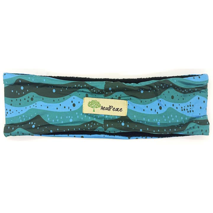 Ethically-Crafted Handmade Fleece-Lined Headband -- Waves for wholesale by HeadPeace