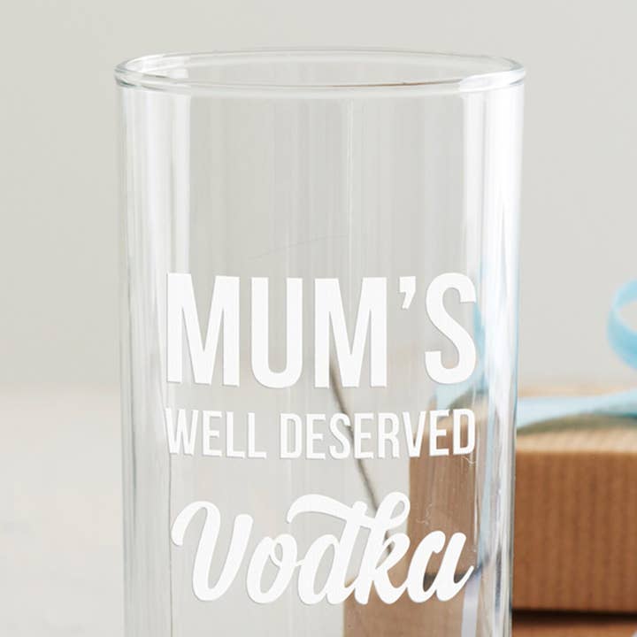 Personalised 'Well Deserved' Hi Ball Glass for wholesale by Becky Broome