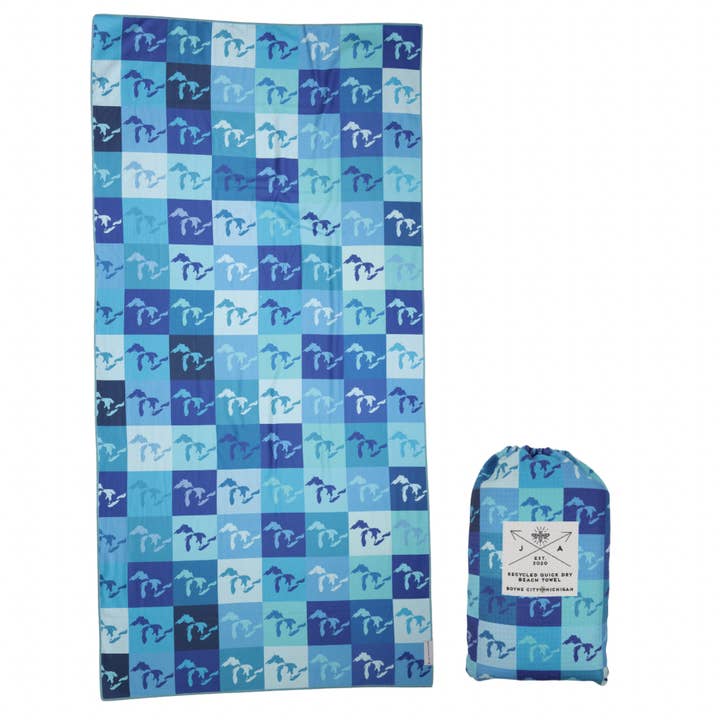 June Apothicarie - Wholesale Beach Towel - The Great Lakes Double Sided Quick Dry Beach Towel