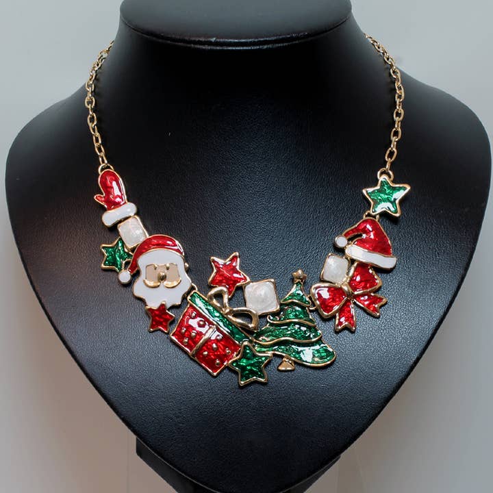 Collar de declaración con temática navideña para venta al por mayor de Western Counties Wholesale