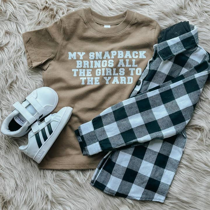 My Snapback Brings all the Girls to the Yard Boys Graphic Tee for wholesale by ZZ Threadz