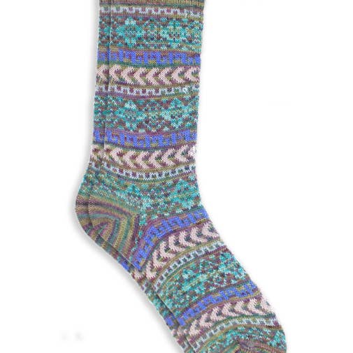 Lanart Alpaca - Wholesale Socks - Unisex - Frida Blue Unisex Baby Alpaca Art Socks