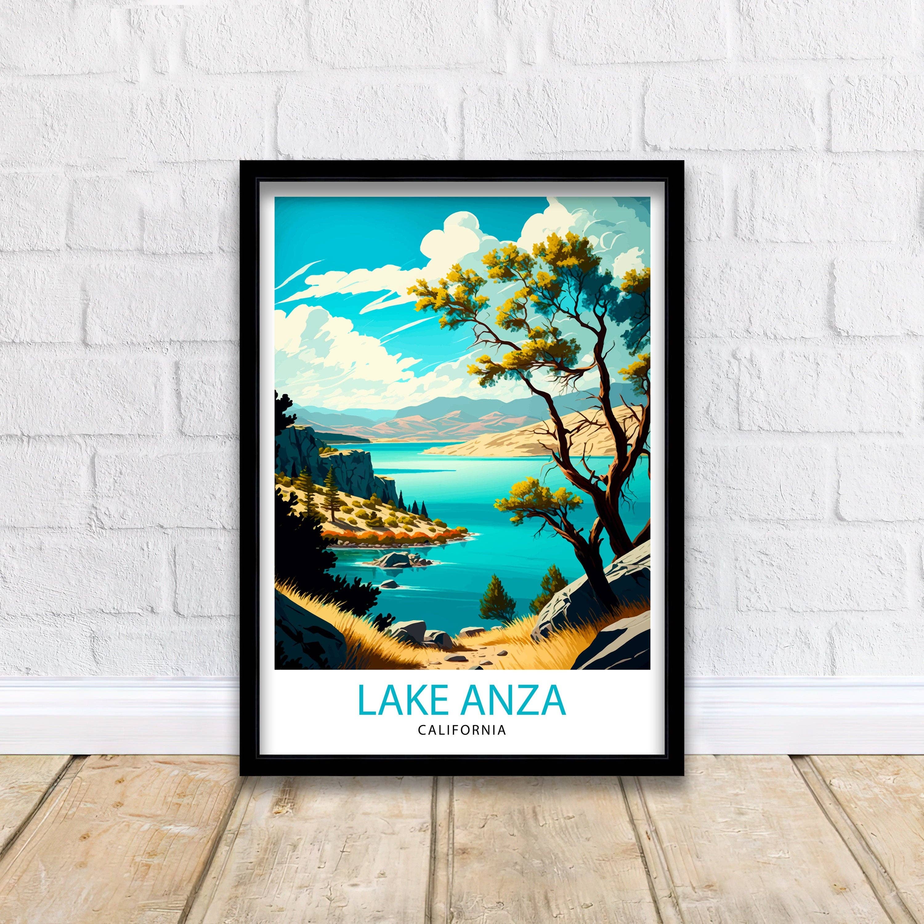 InkNPrintz – wholesale Art print – Lake Anza California Travel Poster4