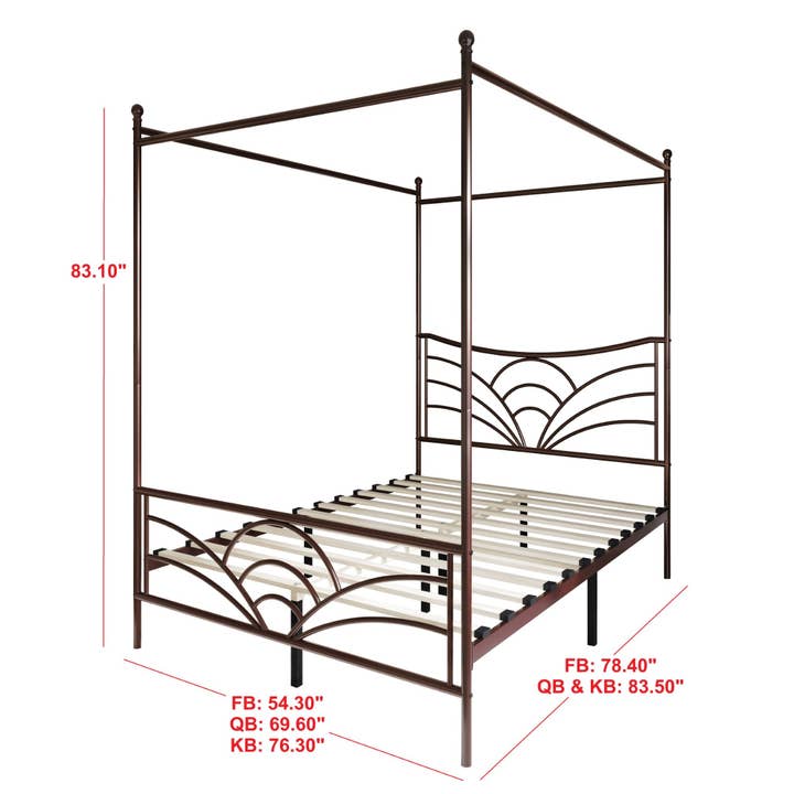 Home Design - Wholesale Bed - Home Design Denver Metal Canopy Bed Frame For Adult6