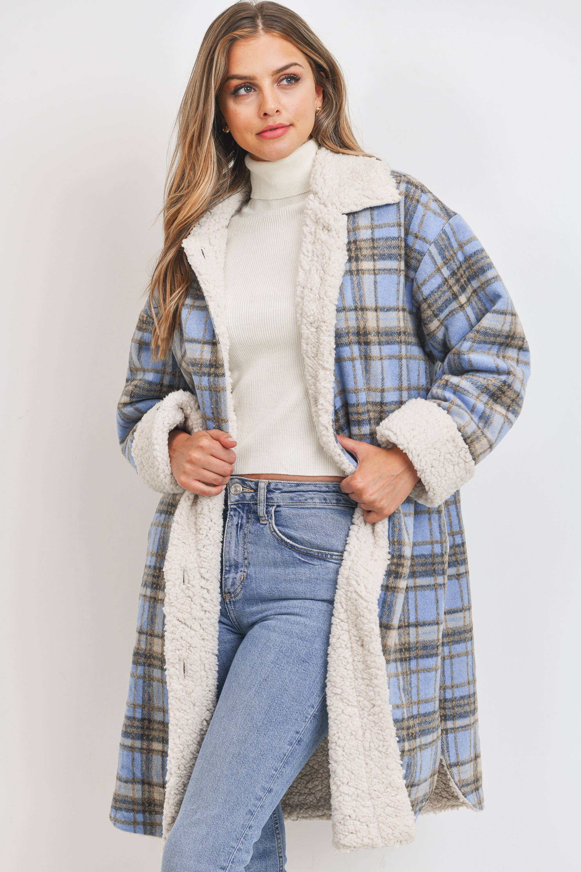 sweet rain fuzzy jacket