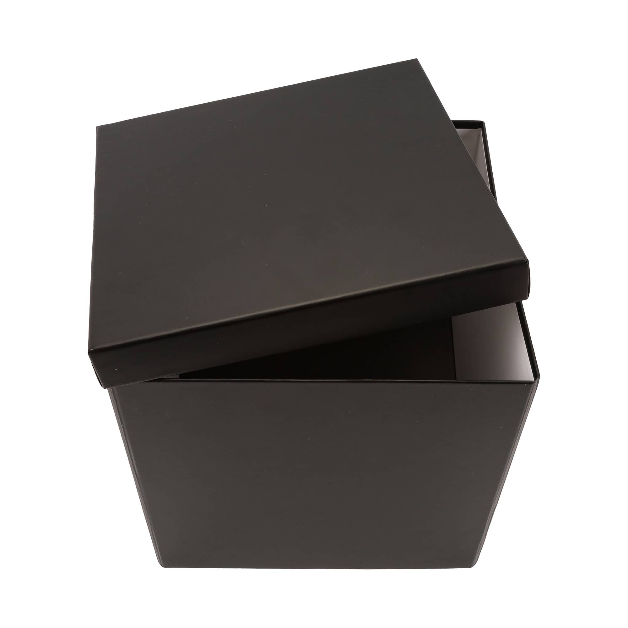 LA Ribbons Wholesale - Wholesale Gift Box - 9"x 9"x 9" Collapsable Gift Box w/ Removable Lid | Matte Black5