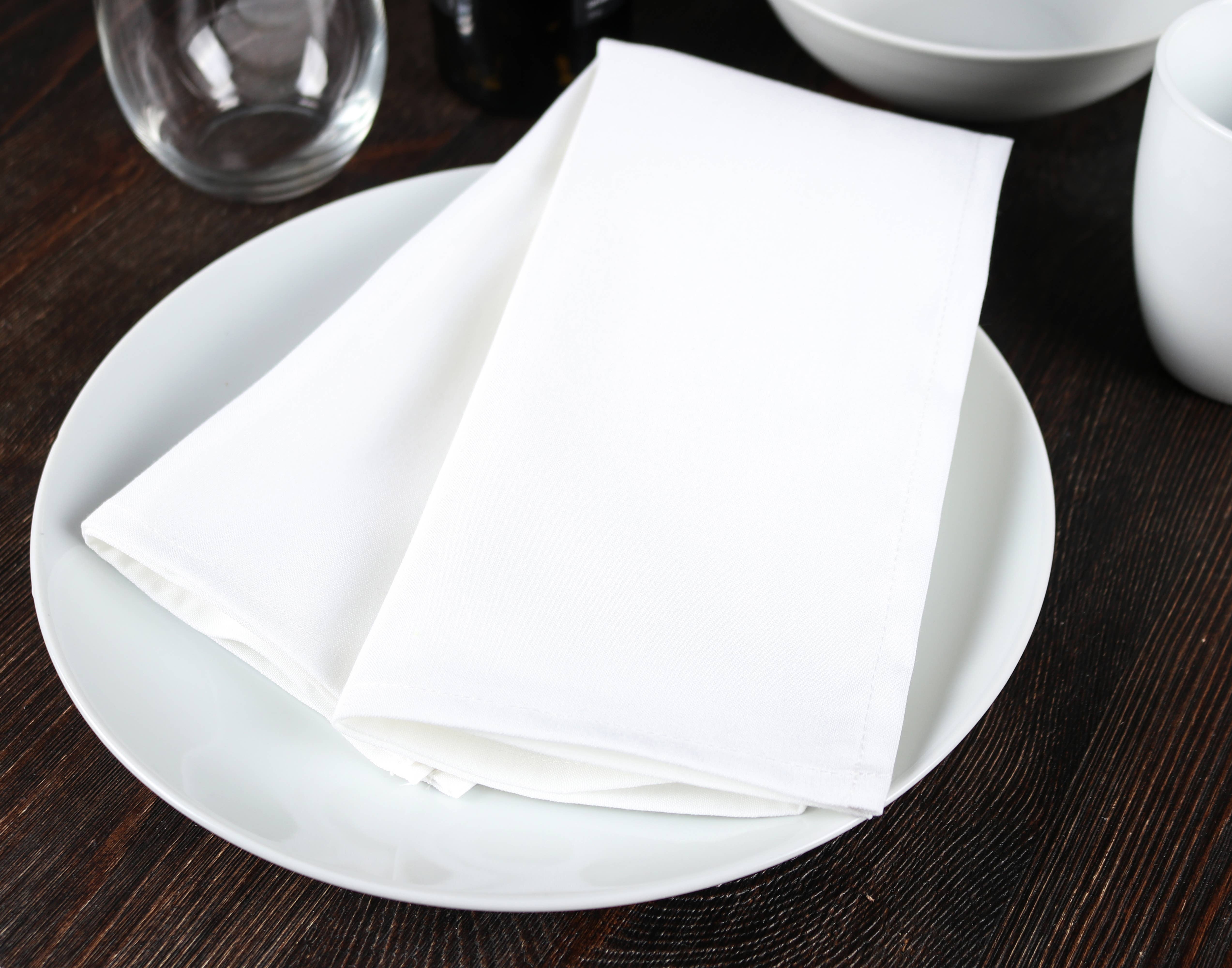 Arkwright Home - Wholesale Dinner & Cloth Napkin - 25 Pack of Poly Spun Solid Cloth Dinner Napkins - 20 x 20 in8