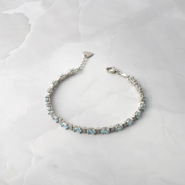 Sami Jewels – Engroshandel Tennisarmbånd – Aquamarine armbånd i tennisstil7