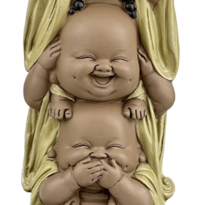 Zen'Arôme - Wholesale Sculpture - Stacked Laughing Buddha Statue - Original Gift Idea9