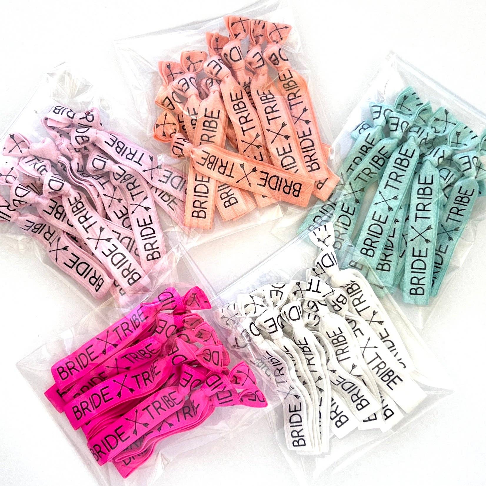 Three Girls Shop - Wholesale Hair Tie - PACK OF 10 Bride Tribe Hair Ties Bachelorette Party Favors Bachelorette Welcome Bag Filler Hair Ties Survival Kit Favor Ready to Ship Favors0