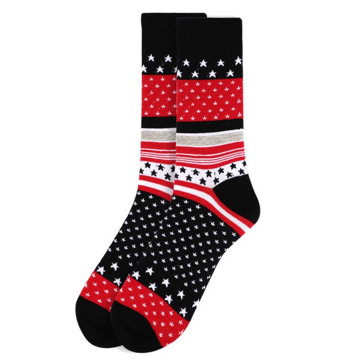 Men's USA Patriotic Novelty Socks NVS1737 for wholesale by Selini New York