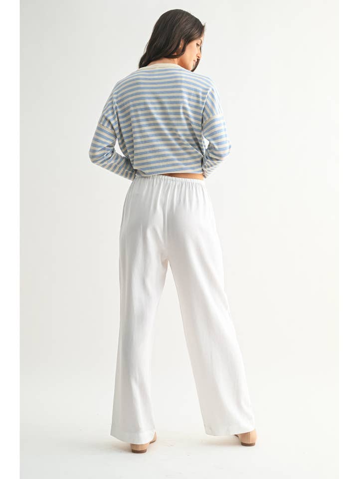 Wishlist Apparel - Wholesale Pants - Women's - LINEN STRAIGHT PANTS / WL25-115552