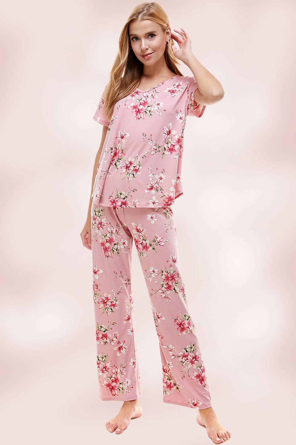 MILEY + MOLLY - Wholesale Lounge Set - Women's - LOUNGEWEAR SET FOR WOMEN'S FLORAL PAJAMA11