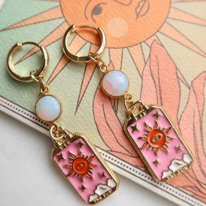 Brincos de Tarot Entre o Sol e o Mar por atacado de Bittersweet