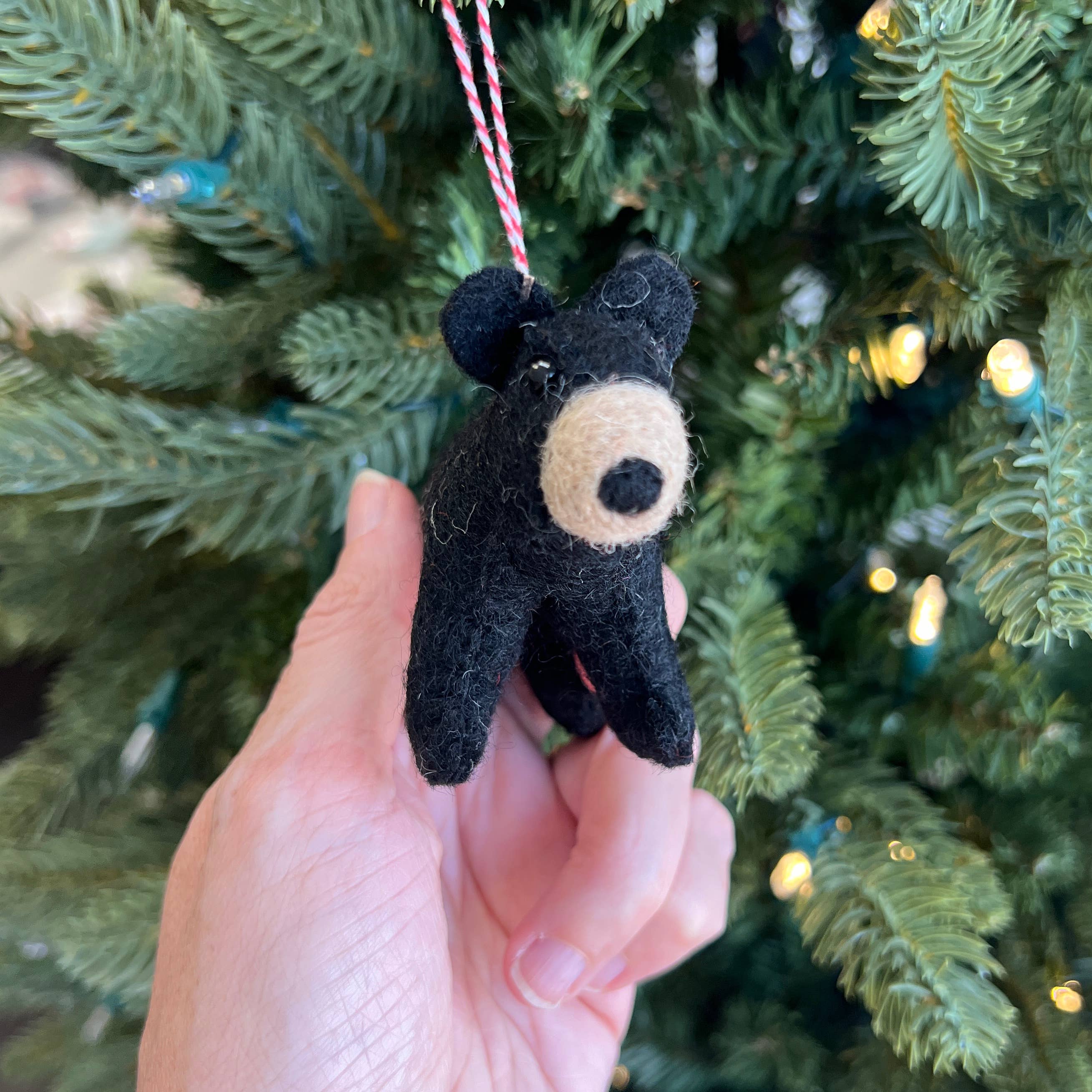 Ornaments 4 Orphans - Wholesale Ornament - Black Bear Felt Wool Christmas Ornament 2