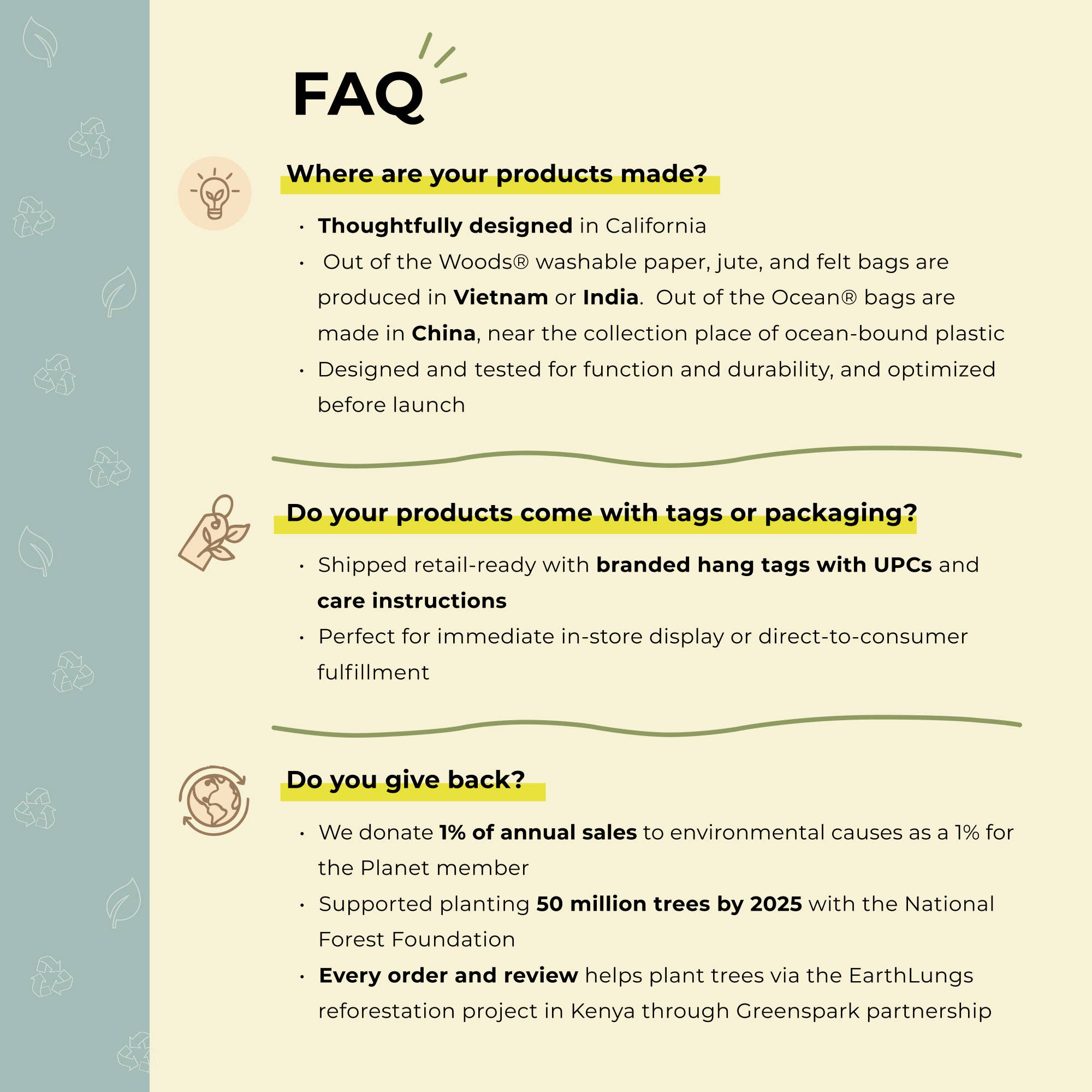 Sahara Paper Bag Cooler, Washable Lunch Bag - SMALL CASE PACKS for wholesale on Faire3