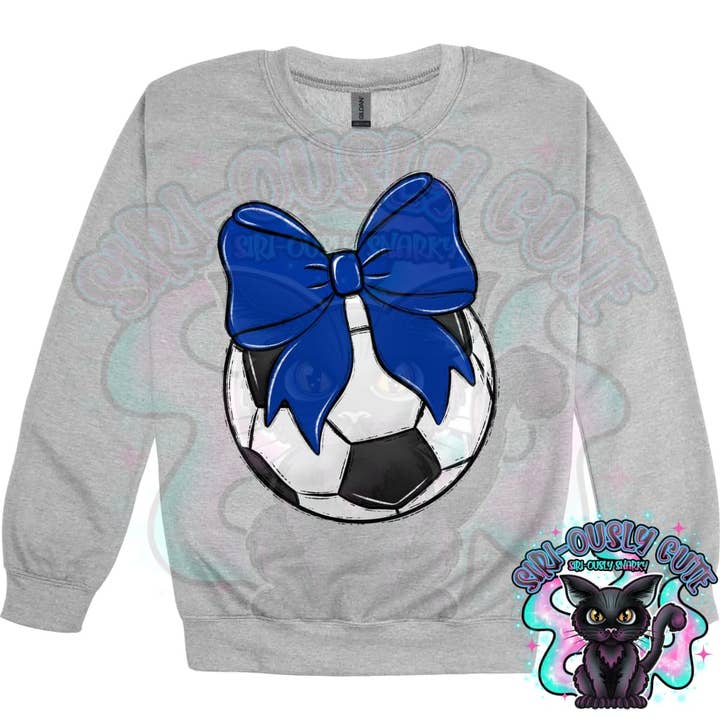 Balls and Bows Soccer Royal for wholesale by Siri-Ously Cute