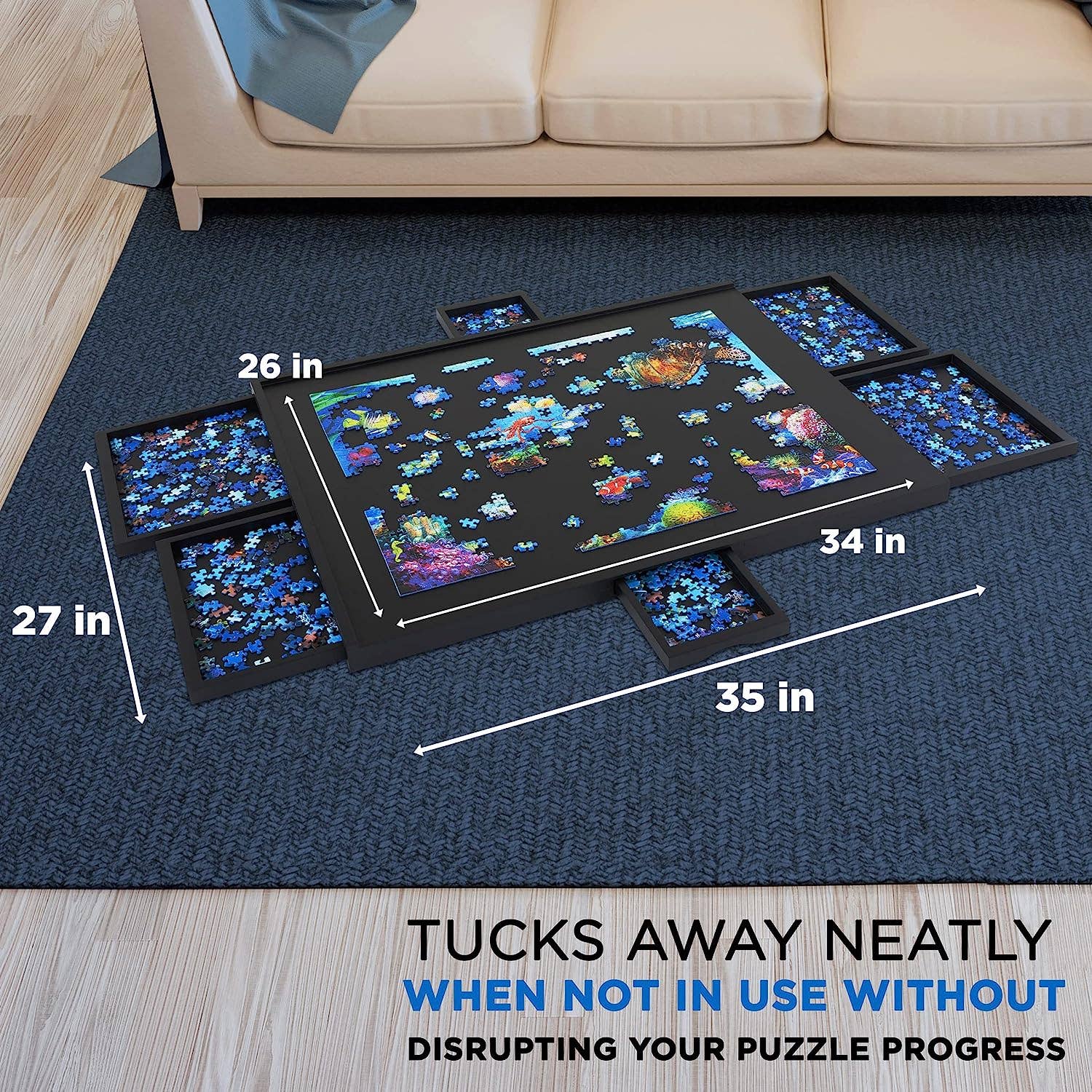 Jumbl – Großhandel Puzzle - Erwachsene – 1500-teiliges Puzzletafel aus Holz, 27 Zoll x 35 Zoll mit Deckel23