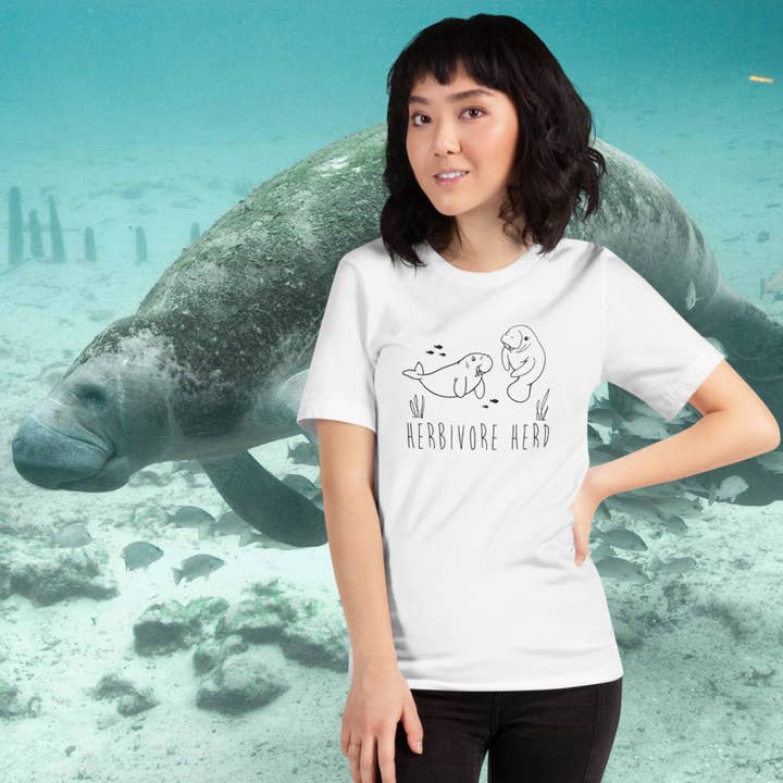 Herbivore Herd t-shirt uniseks voor wholesale door Fin Pin Shop