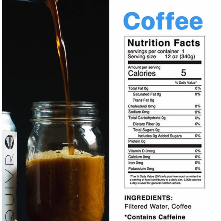 QUIVR - Wholesale Iced Coffee/Cold Brew - SAMPLE* Cold Brew Iced Coffee + Tea Variety Nitro Drink