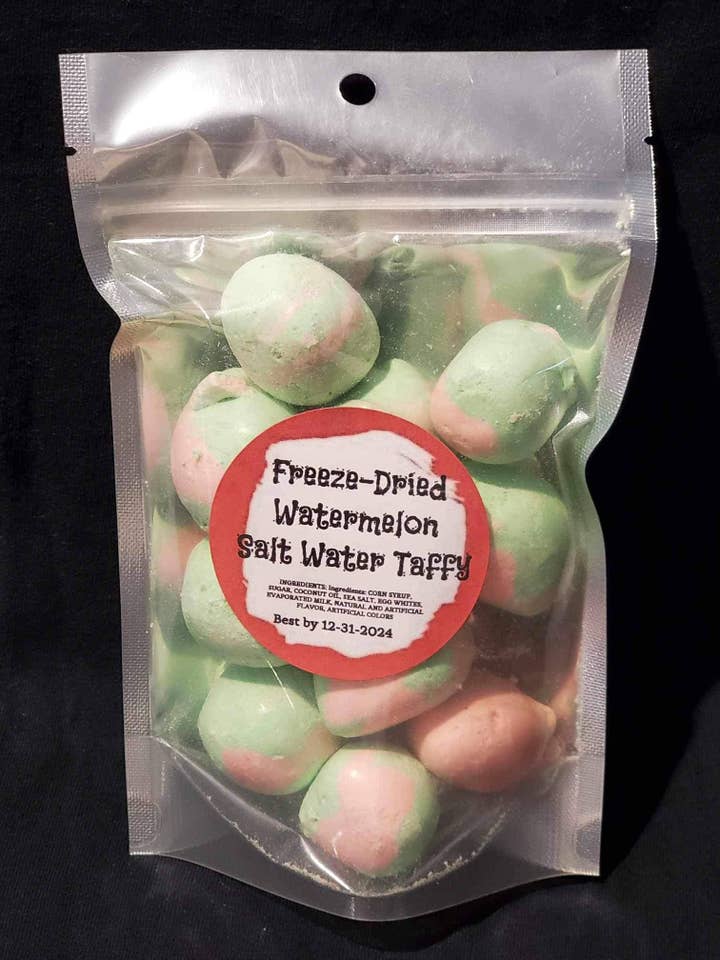 Freeze Dried candy Salt Water Taffy for wholesale by Freeze Dried Pickle Favorites and more