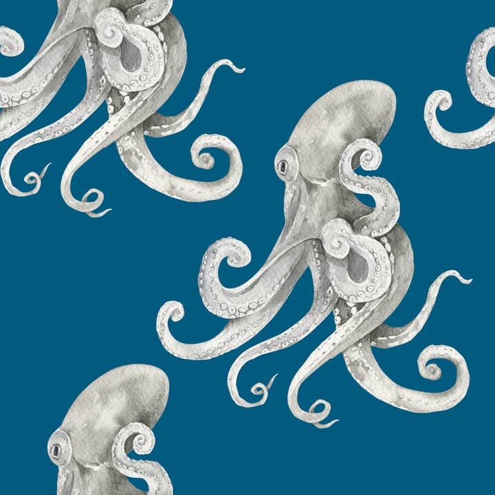 Ocean Kraken | Wallpaper for wholesale by MA'AT LUXE HOME LLC