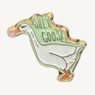 Funny Goose Enamel Pin | Silly Goose Design for wholesale by Acorn & Artisan