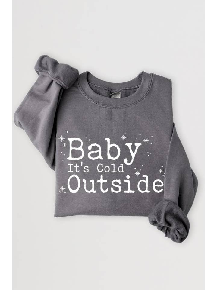 COLORBEAR - Wholesale T-shirt (graphic) – women's - Baby It’s Cold Outside Graphic Sweatshirt19