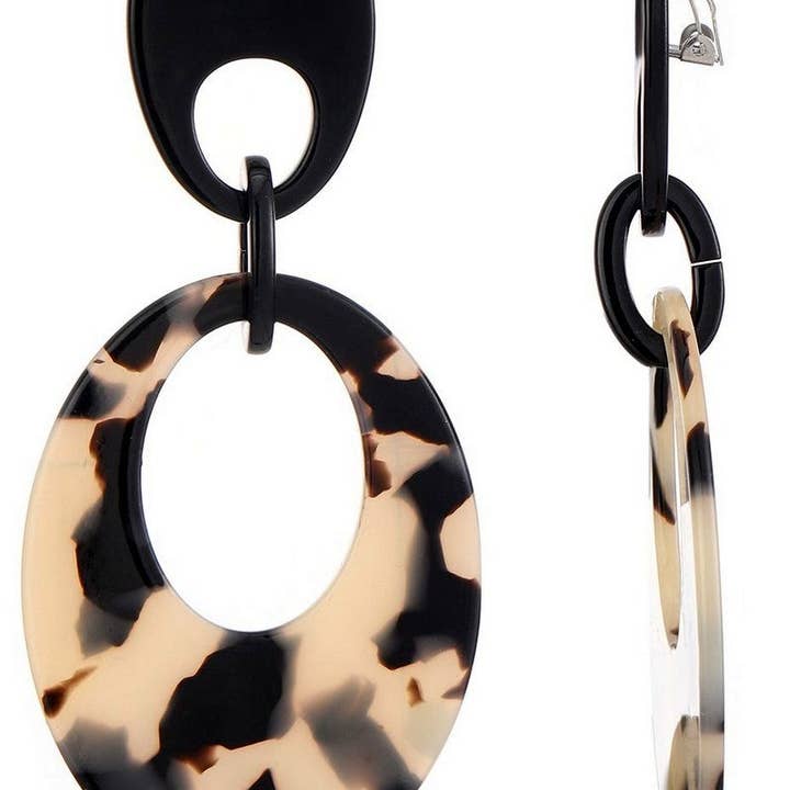 Norene clip-on earrings in stainless steel for wholesale by BELLE MISS