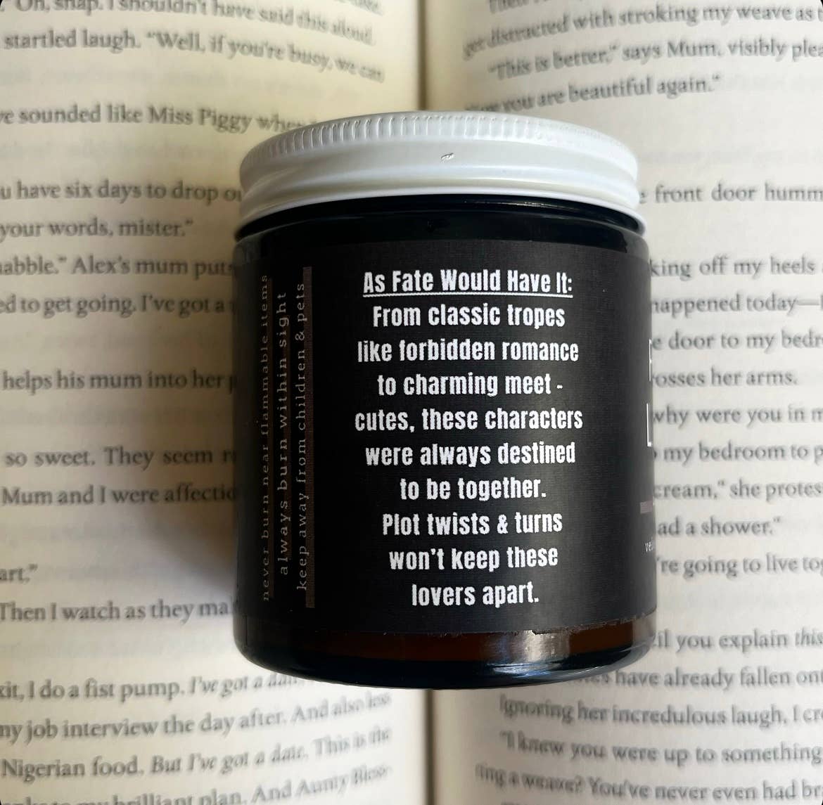 A Scent Story Candle Co - Wholesale Jar/Filled Candle - Fated Lovers -  Bookish Candle | Book Themed Candle, 4 oz1